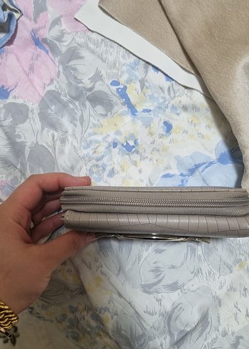 Gri Deri Yılan Desenli Tokalı Kadın Çanta - Görsel 2