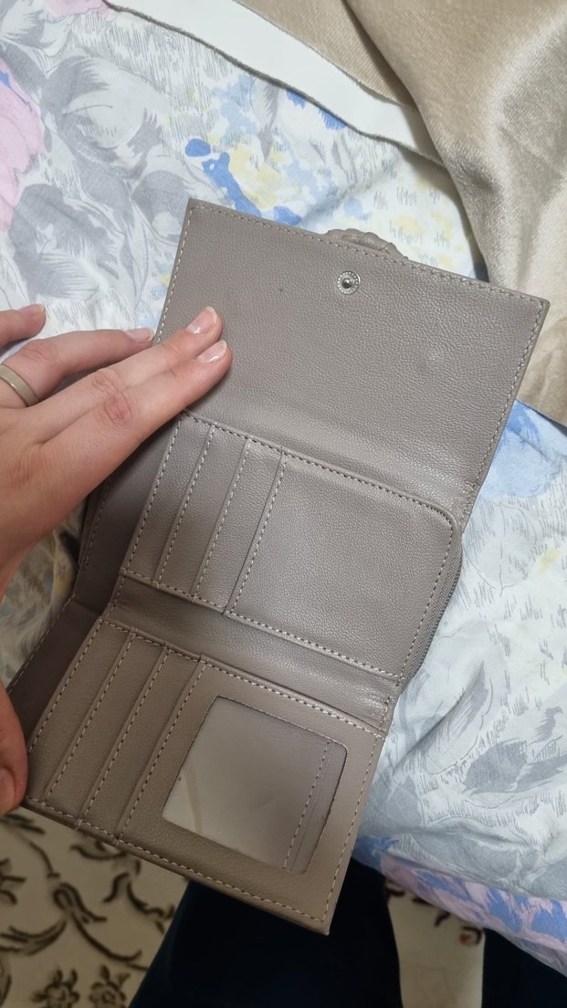 Gri Deri Yılan Desenli Tokalı Kadın Çanta - Görsel 3