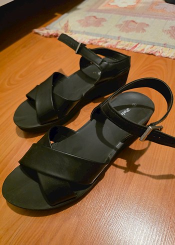 siyah polaris Kadın Sandalet - Görsel 2