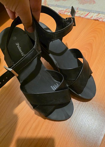 siyah polaris Kadın Sandalet - Görsel 5