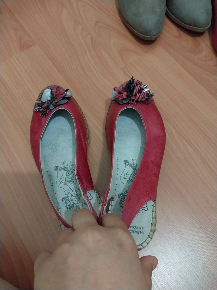 Kırmızı Kadın Dolgu Topuklu Espadril - Görsel 2