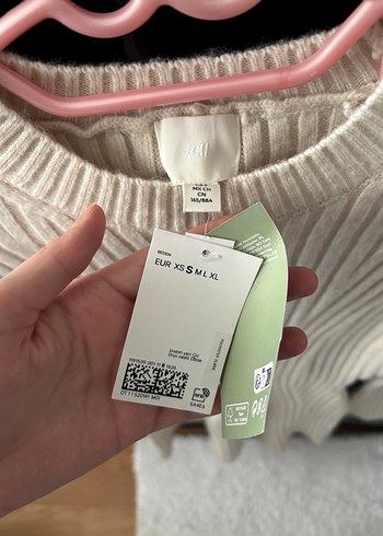 H&M Uzun Kollu Örgü Kadın Elbise