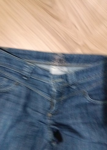 Kadın Mavi Orta Boy Kemerli Denim Pantolon - Görsel 3