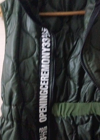 Zarif Fitilli Yeşil Kadın Yelek - Görsel 3