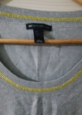 Gri Kadın Kısa Kollu Triko Elbise - Görsel 3