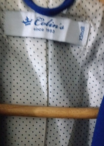 Düğmeli Mavi Kadın Blazer - Görsel 4