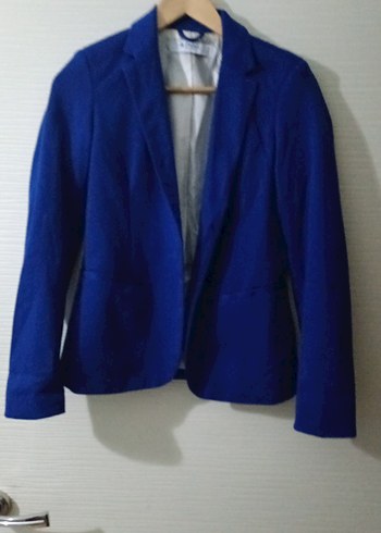 Düğmeli Mavi Kadın Blazer - Görsel 2