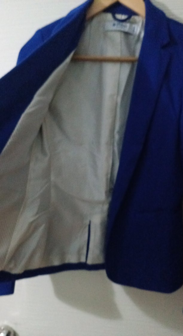 Düğmeli Mavi Kadın Blazer - Görsel 3