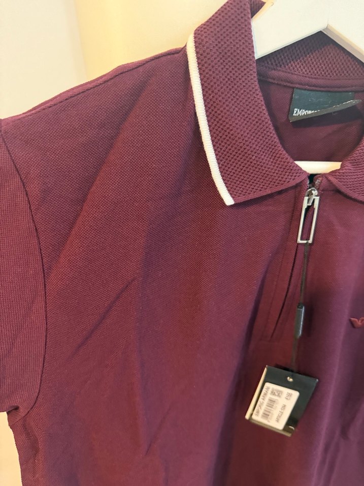 Armani Fermuarlı Erkek Polo Tişört - Görsel 3