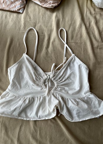 Beyaz Bohem Minimalist Bralet
