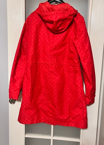 Tchibo,Kırmızı Midi Yağmurluk - Görsel 5