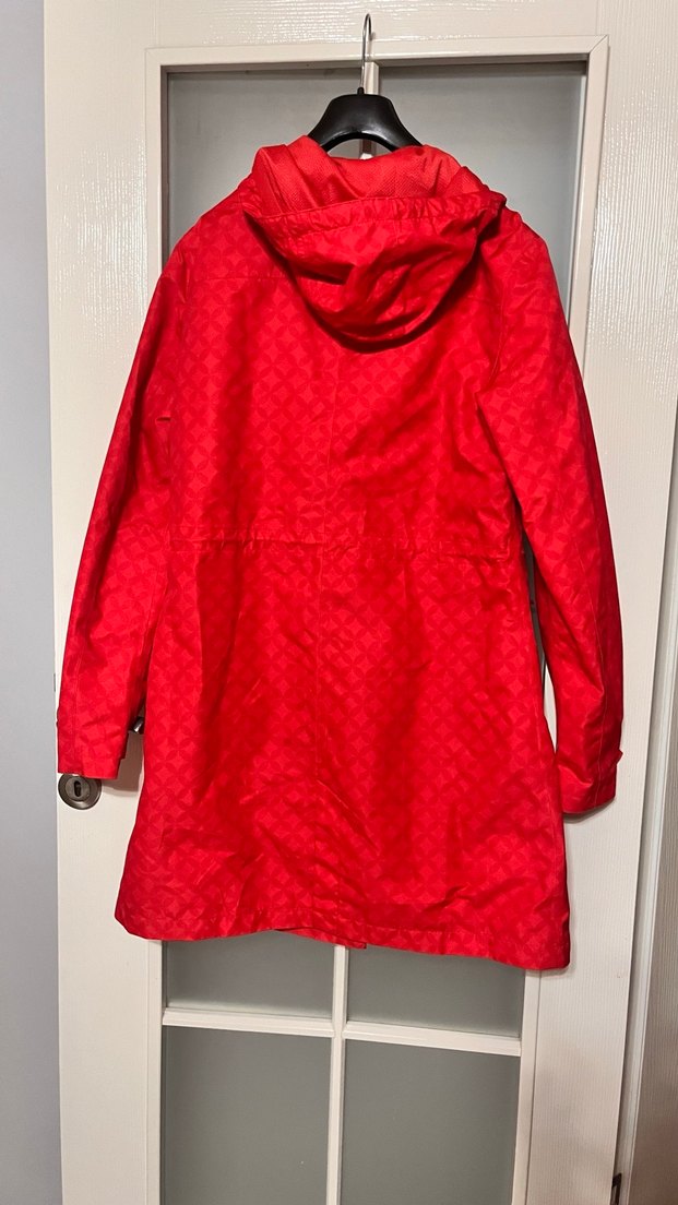 Tchibo,Kırmızı  Midi Yağmurluk - Görsel 5