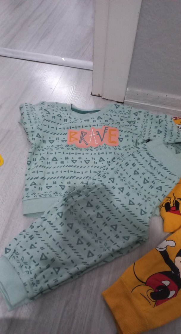 Çocuk Baskılı Pamuklu Pijama Takımları - Görsel 3