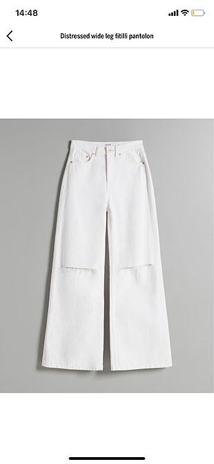Bershka beyaz wide leg