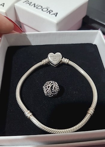 Pandora sonsuz kalp klipsli yılan zincir bileklik - Görsel 8
