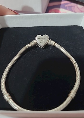 Pandora sonsuz kalp klipsli yılan zincir bileklik - Görsel 6