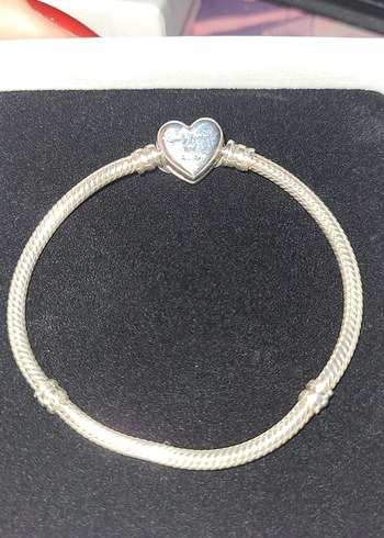 Pandora sonsuz kalp klipsli yılan zincir bileklik - Görsel 5