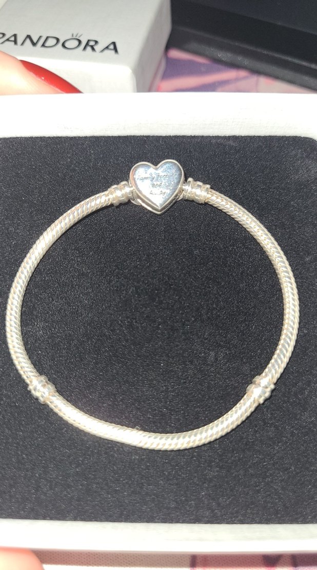 Pandora sonsuz kalp klipsli yılan zincir bileklik - Görsel 5
