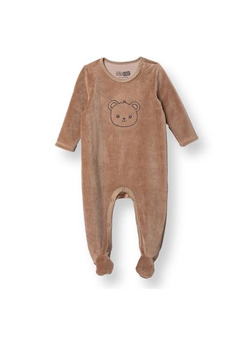 Mavi Bebek Kadife Tulum, Uzun Kollu, Düğmeli - Görsel 3