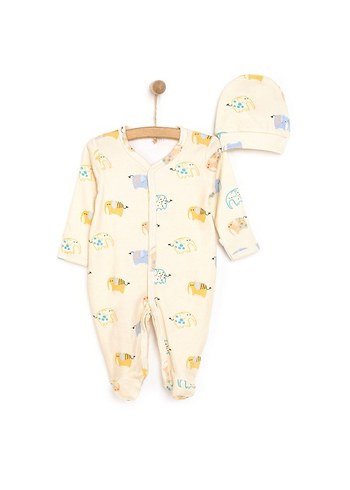 Mavi Bebek Kadife Tulum, Uzun Kollu, Düğmeli - Görsel 4