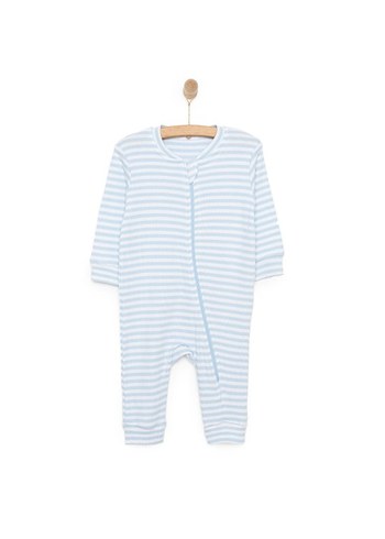 Mavi Bebek Kadife Tulum, Uzun Kollu, Düğmeli - Görsel 5