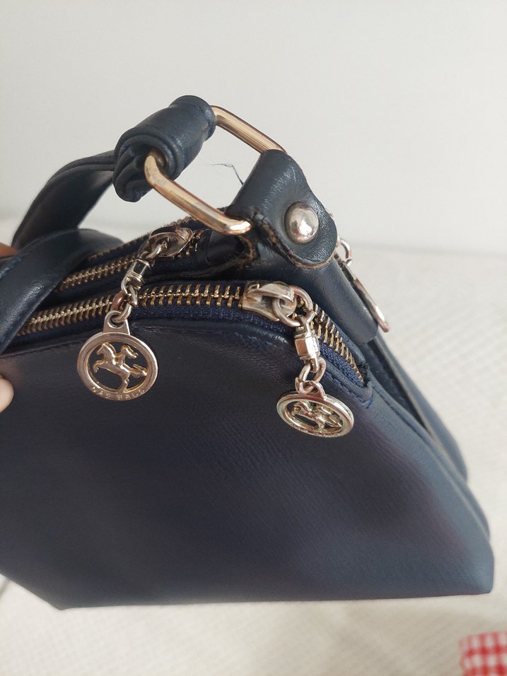 Lacivert Deri Kadın Çanta - Görsel 2