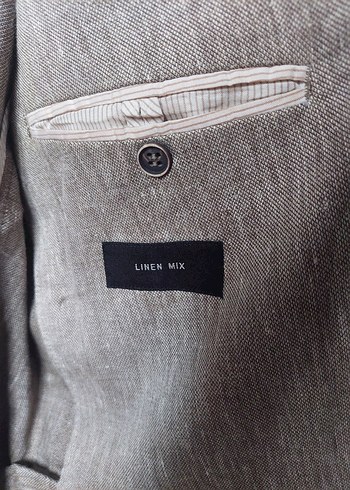 Bej Erkek keten ceket - Görsel 2