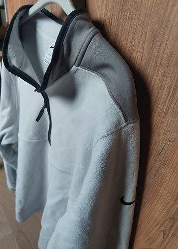 Gri Nike Fermuarlı Erkek Polar Sweatshirt - Görsel 3