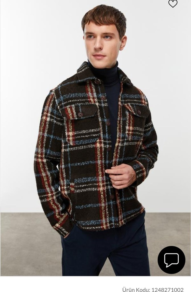 Mudo Düğmeli Ekose erkek Yün  Ceket - Görsel 2