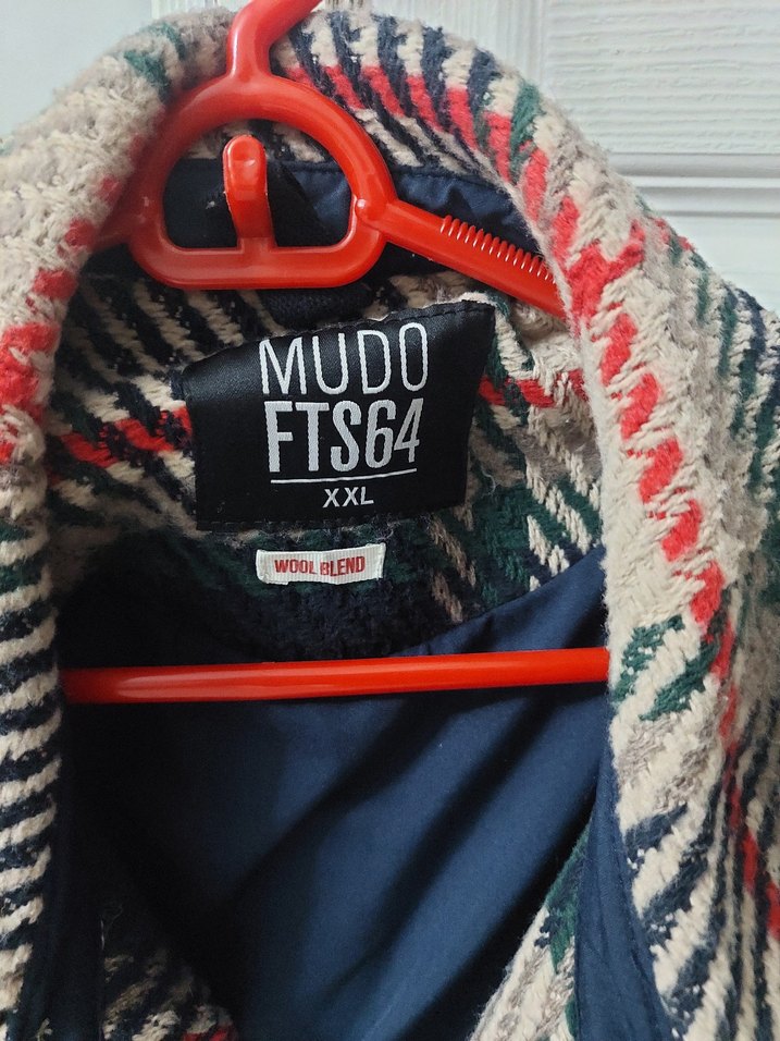 Mudo Düğmeli Ekose erkek Yün  Ceket - Görsel 5