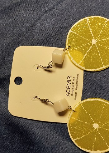Sarı Zincir Detaylı Midi Bohem Küpe