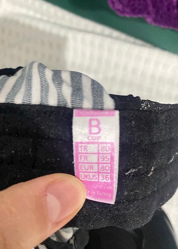 Siyah Beyaz Çizgili Gotik Midi Sütyen - Görsel 3