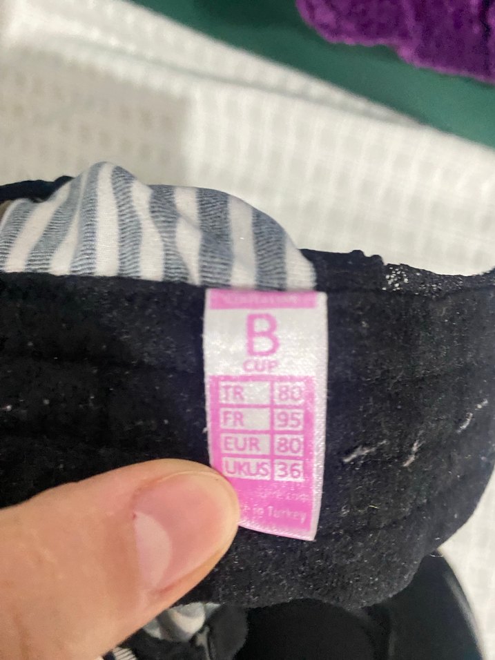 Siyah Beyaz Çizgili Gotik Midi Sütyen - Görsel 3