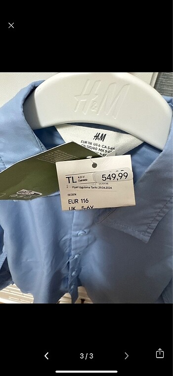 H&M çocuk gömlek