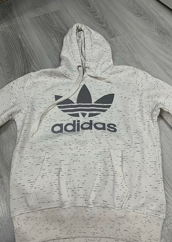 adidas Kadın Beyaz Kapüşonlu Sweatshirt