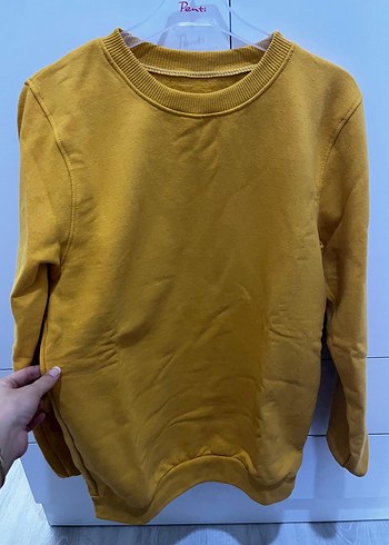 Sarı Basic Kadın Sweatshirt