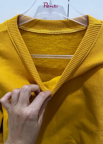 s Beden Sarı Basic Kadın Sweatshirt