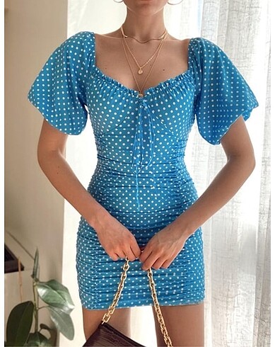 m Beden mavi Renk Elbise