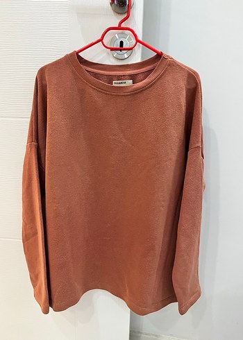 Pull and Bear Rahat Ve Sik Kiremit Bisiklet Yaka Ust