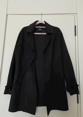 Pull bear Kadın Siyah üstü kadfe içi modal kumaş Minimalst Kaban
