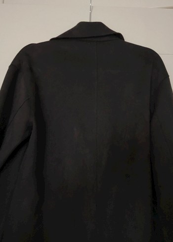 Pull and Bear Pull bear Kadın Siyah üstü kadfe içi modal kumaş Minimalst Kaban