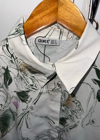 Çiçek Desenli Uzun Kollu Kadın Gömlek - Görsel 2