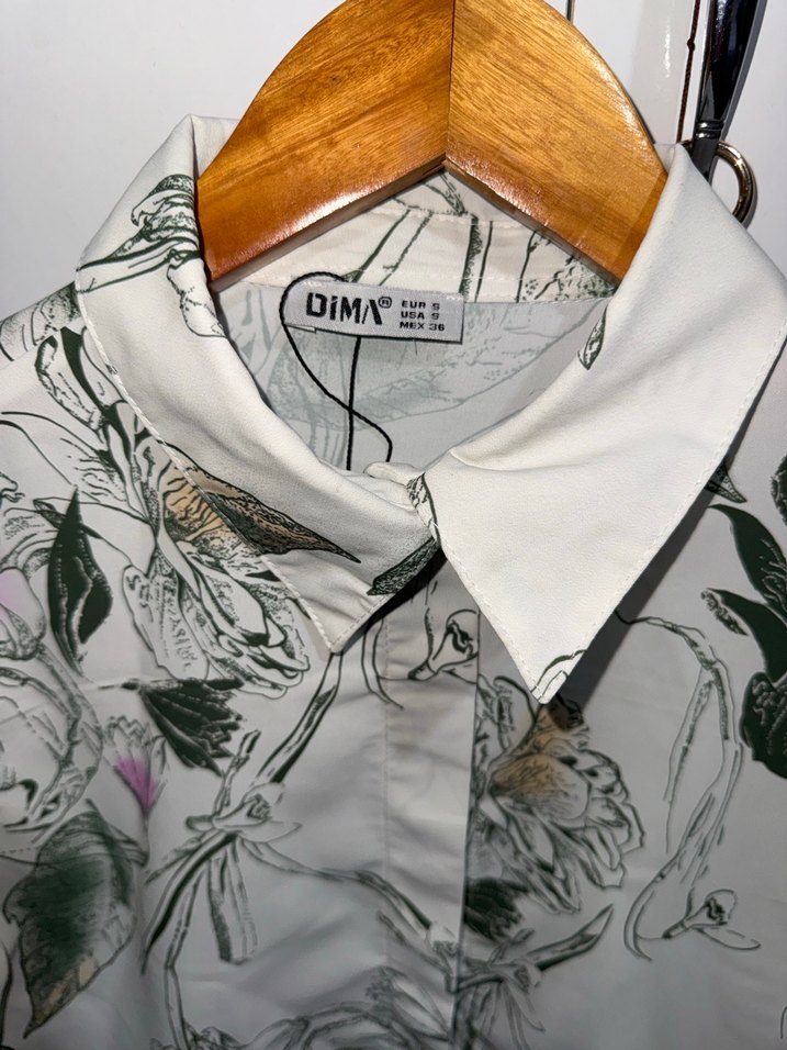 Çiçek Desenli Uzun Kollu Kadın Gömlek - Görsel 2