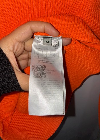 Turuncu Boğazlı Triko Kadın Kazak - Görsel 3