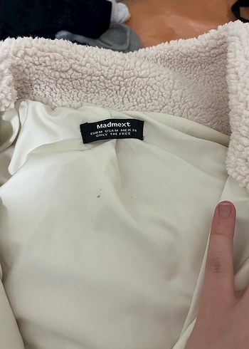 Bej Peluş Fermuarlı Kadın Ceket - Görsel 5