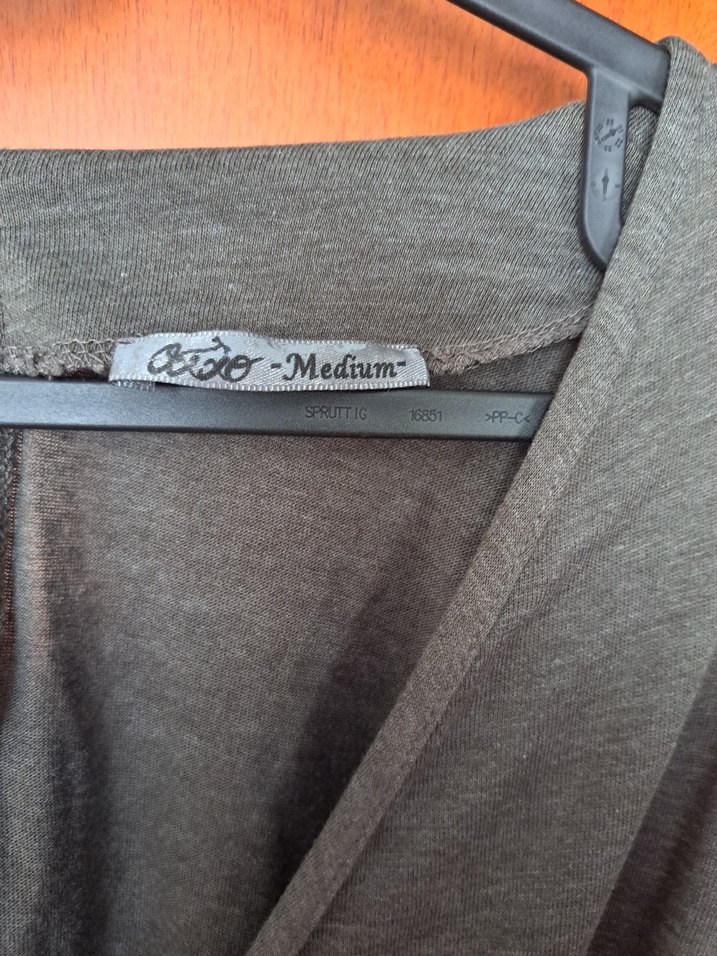 oxxo m beden haki Uzun V Yaka Drapeli tulum - Görsel 3