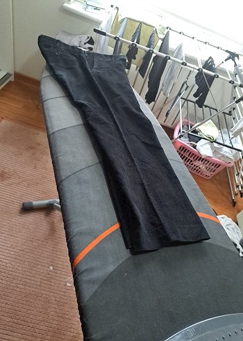 fabrika marka 48 beden siyah kadife pantolon - Görsel 3