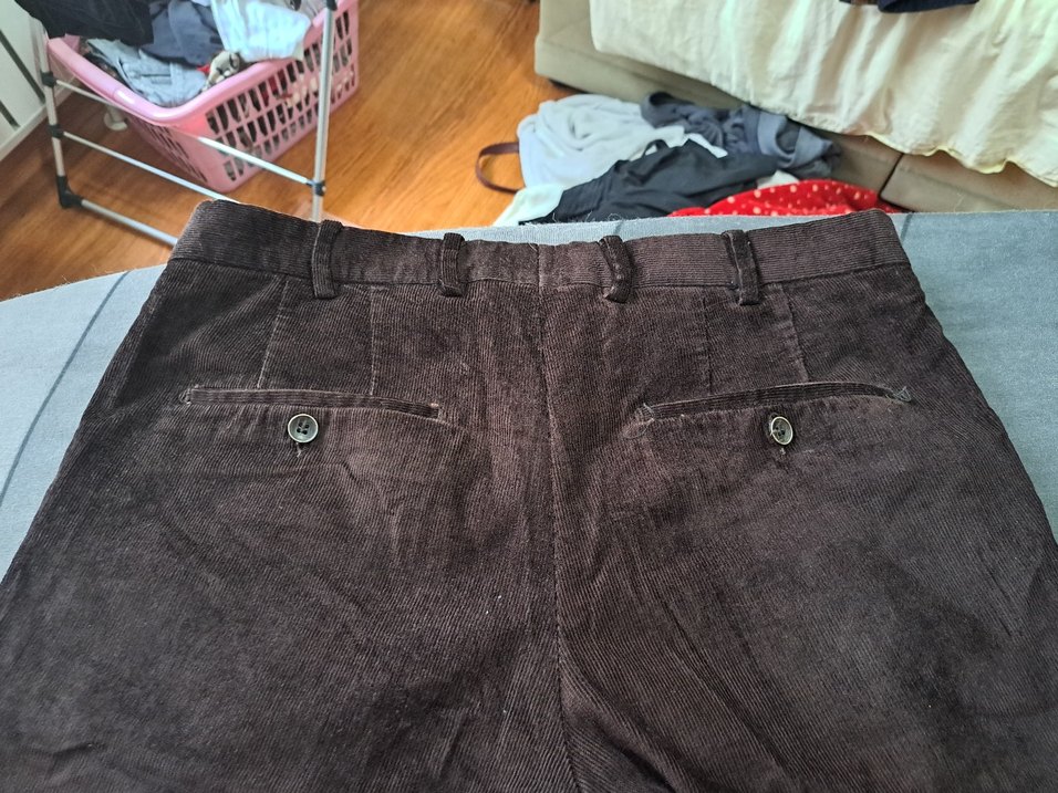 fabrika Kahverengi kadife Pantolon - Görsel 3