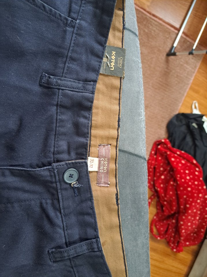 koton marka 32/32 beden yeni etiketli lacivert pantolon - Görsel 2