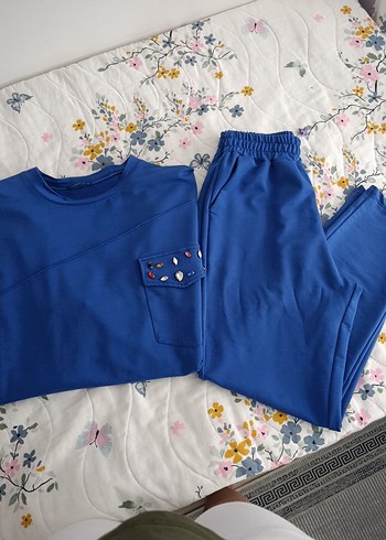 Mavi Düğmeli alt üst Takım - Görsel 2